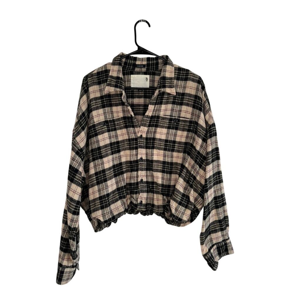 R13 Plaid Gathered Hem Workshirt Size XS